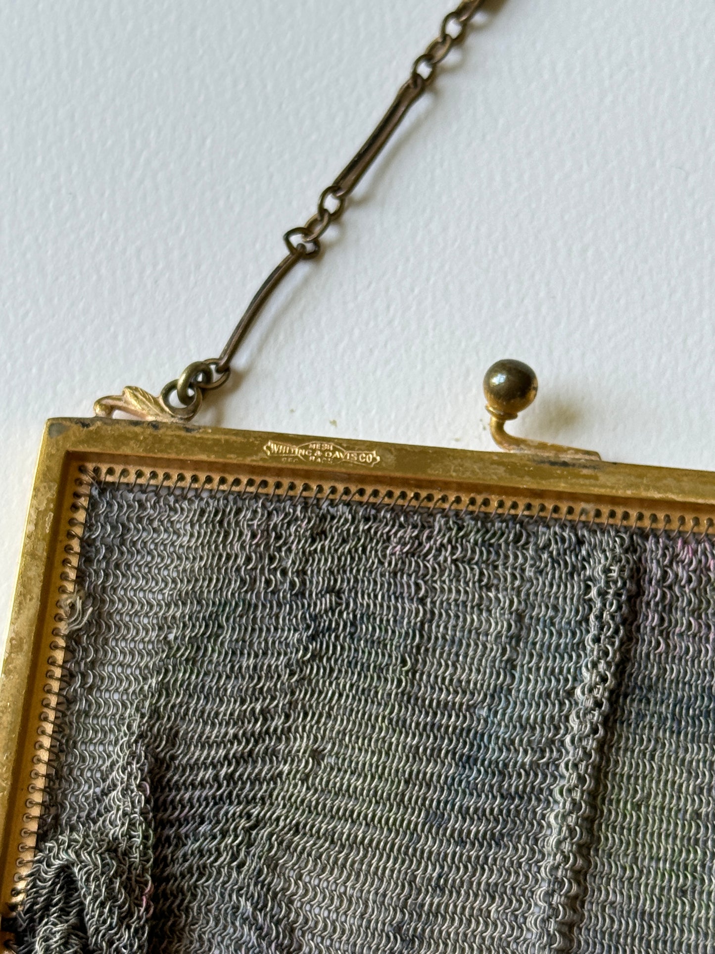 Flowers Whiting and Davis Mesh Flapper Purse