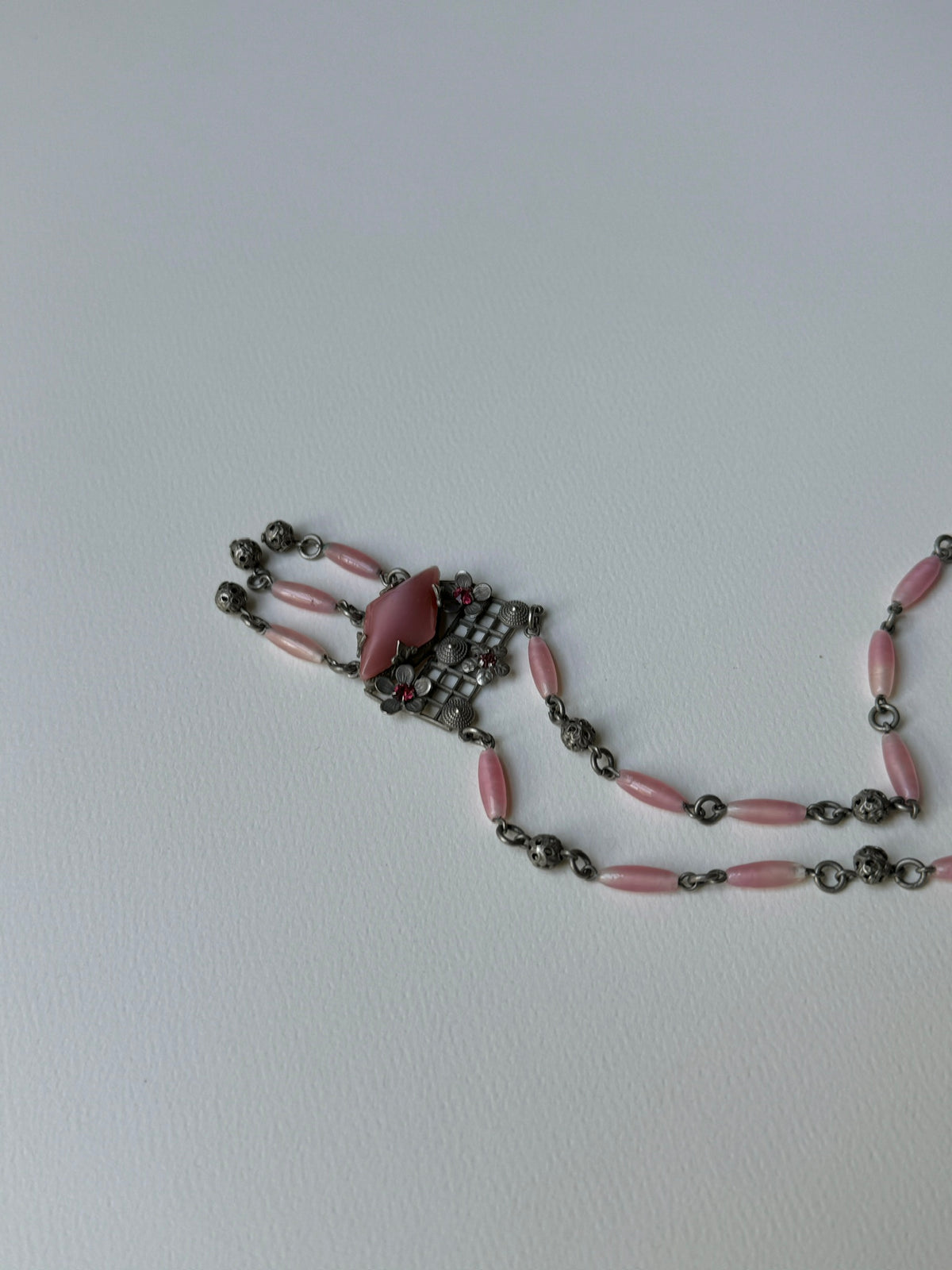 1910s Uranium Art Nouveau Necklace