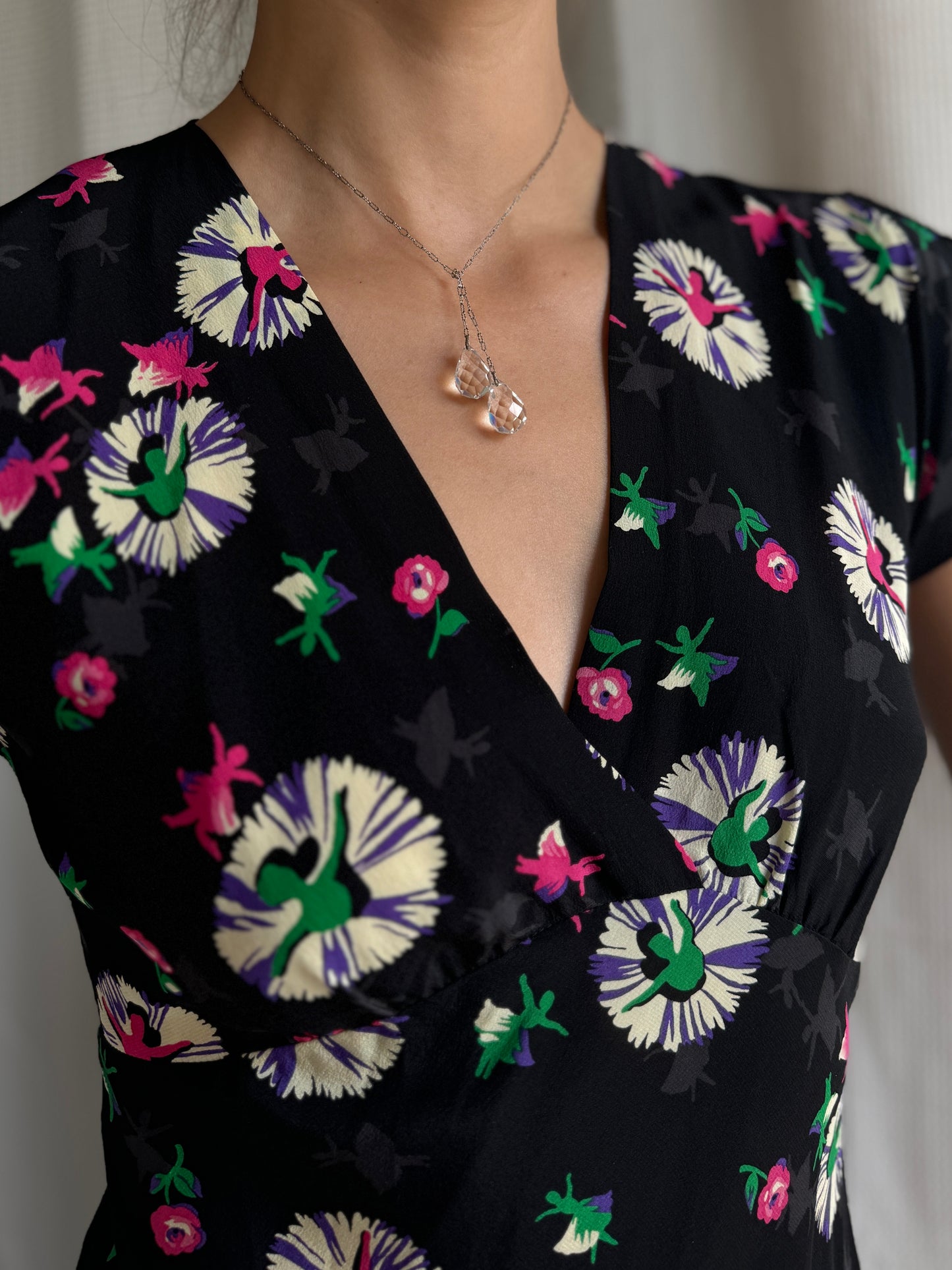 1920s Clear Briolette Necklace
