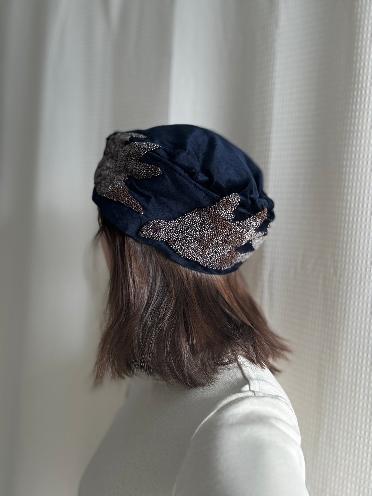 Early 20th Century Velvet Beaded Cap