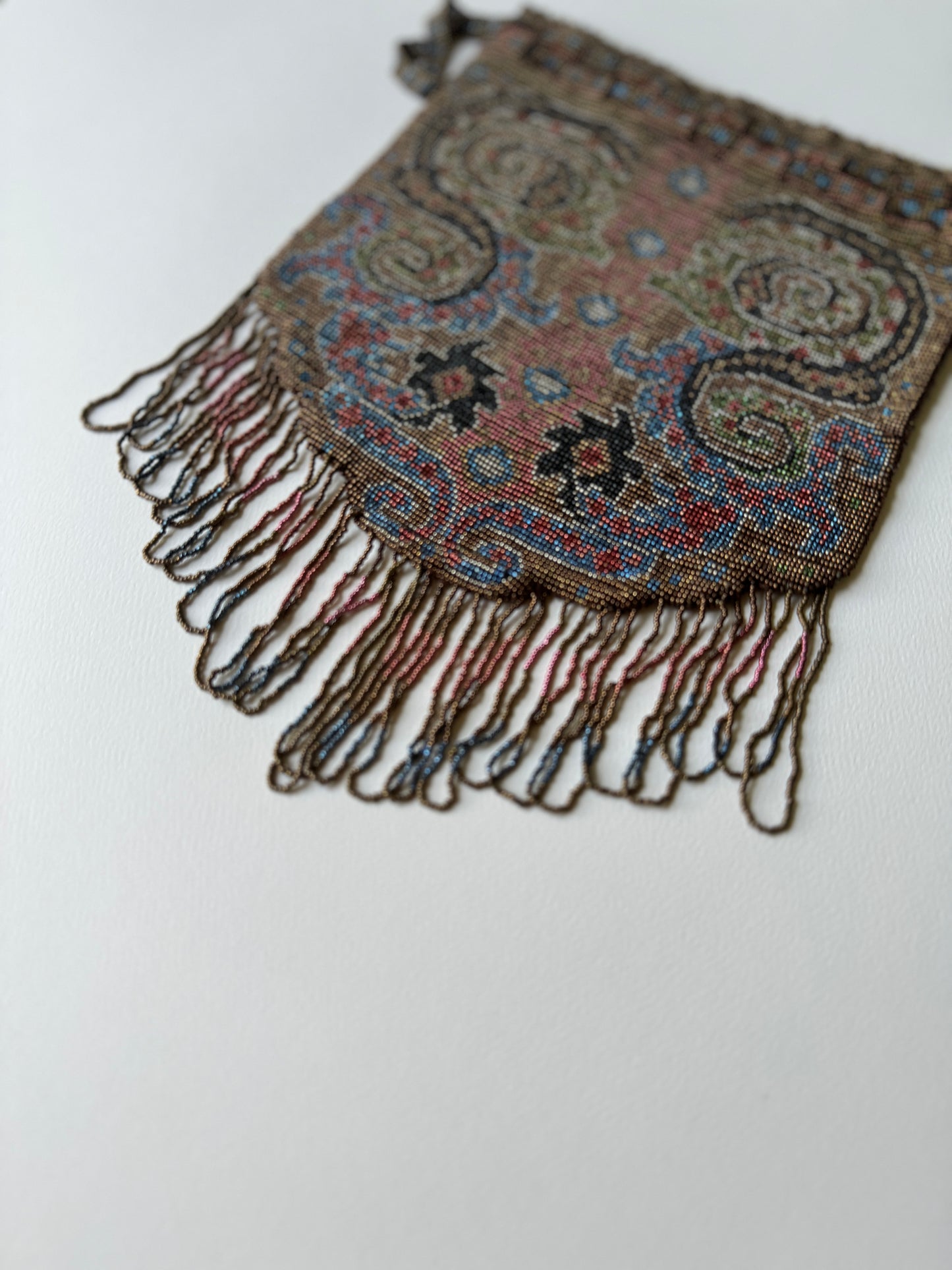 Antique Paisley Beaded Reticule