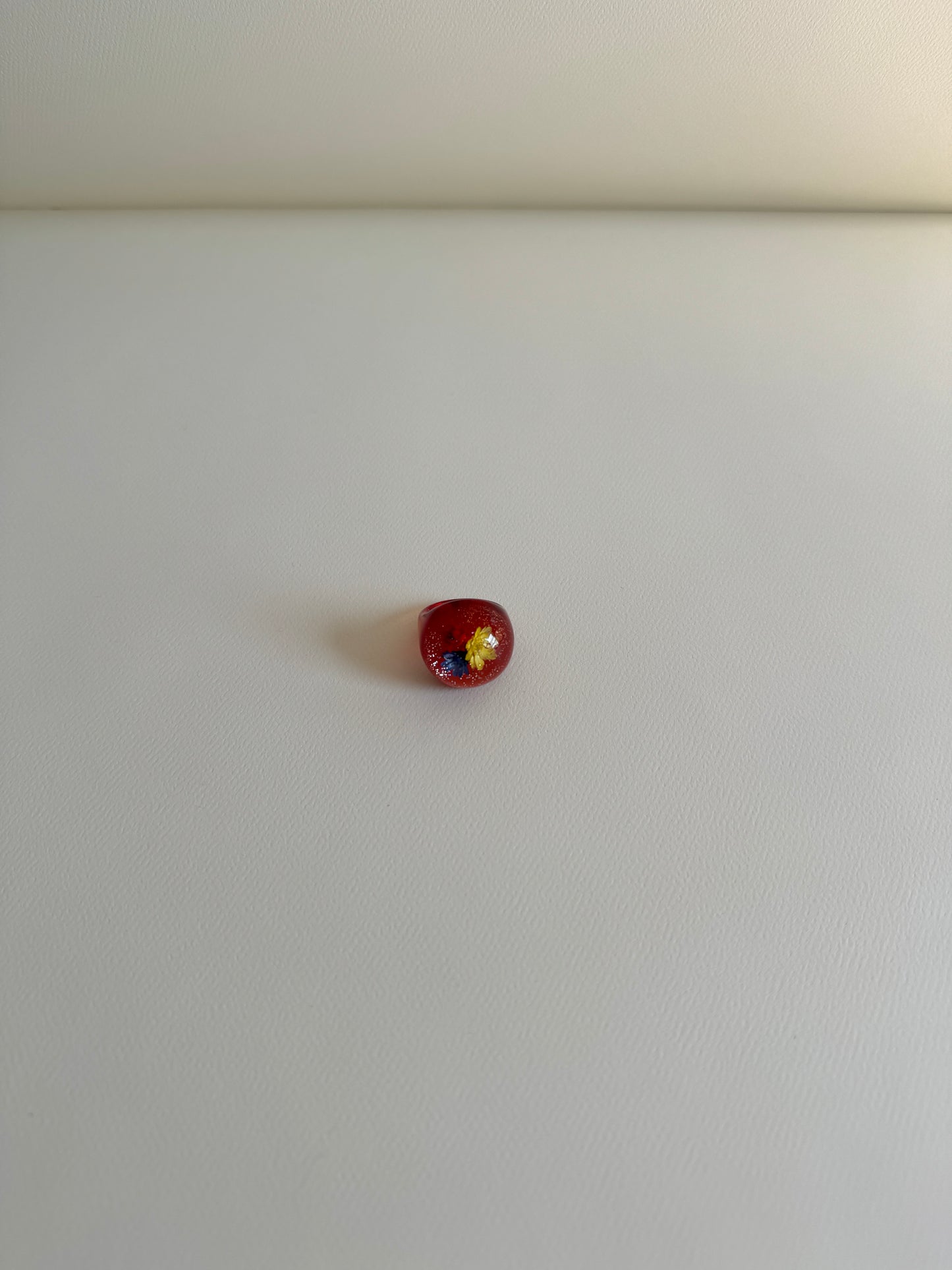 1960s Red Bubble Ring
