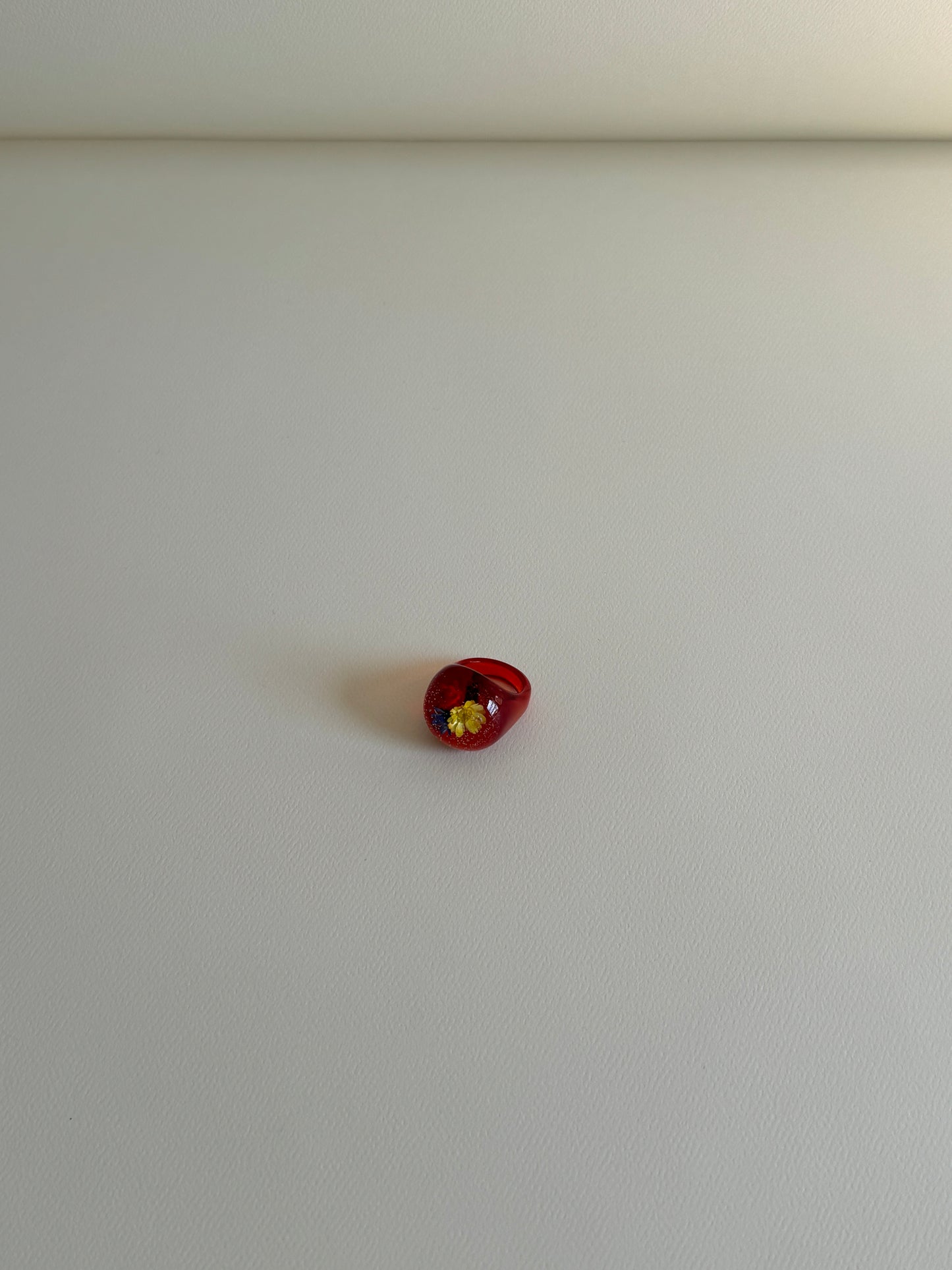 1960s Red Bubble Ring