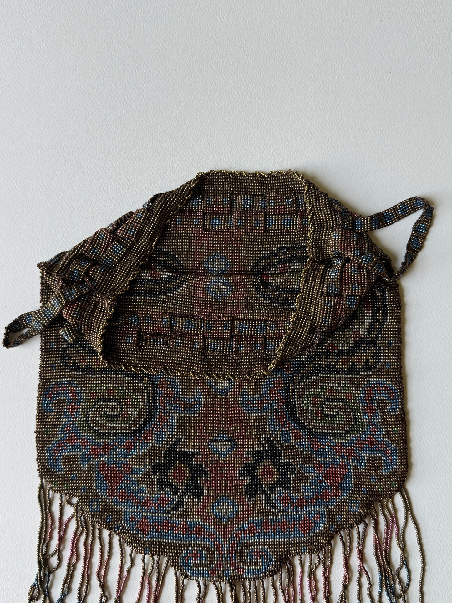 Antique Paisley Beaded Reticule