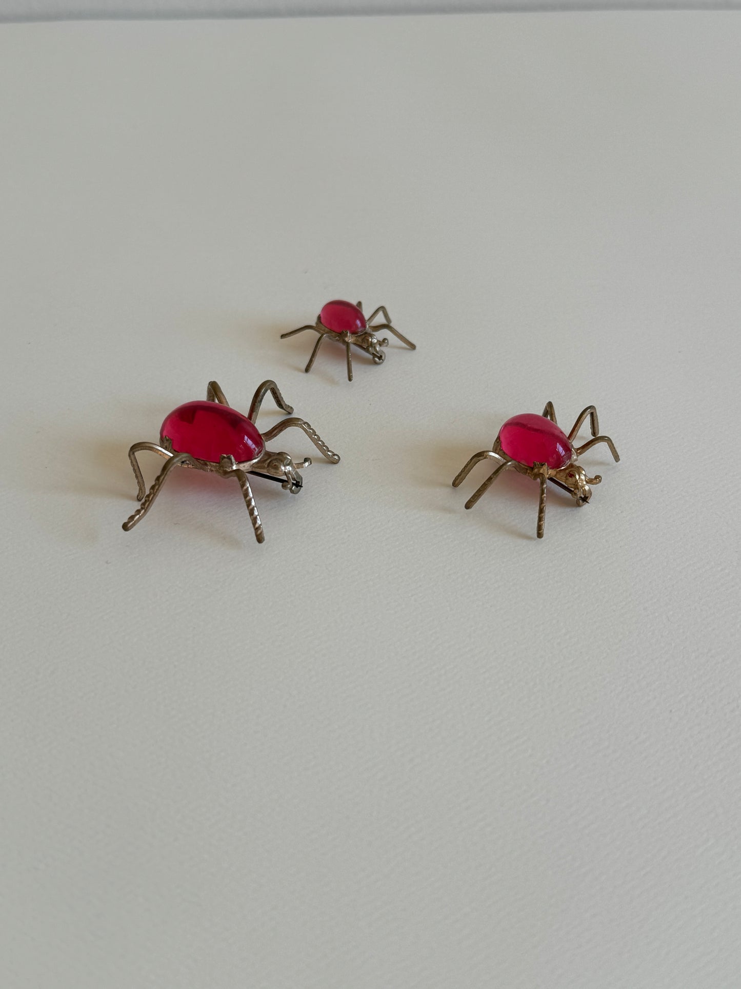 Trio of Jelly Belly Spider Pins