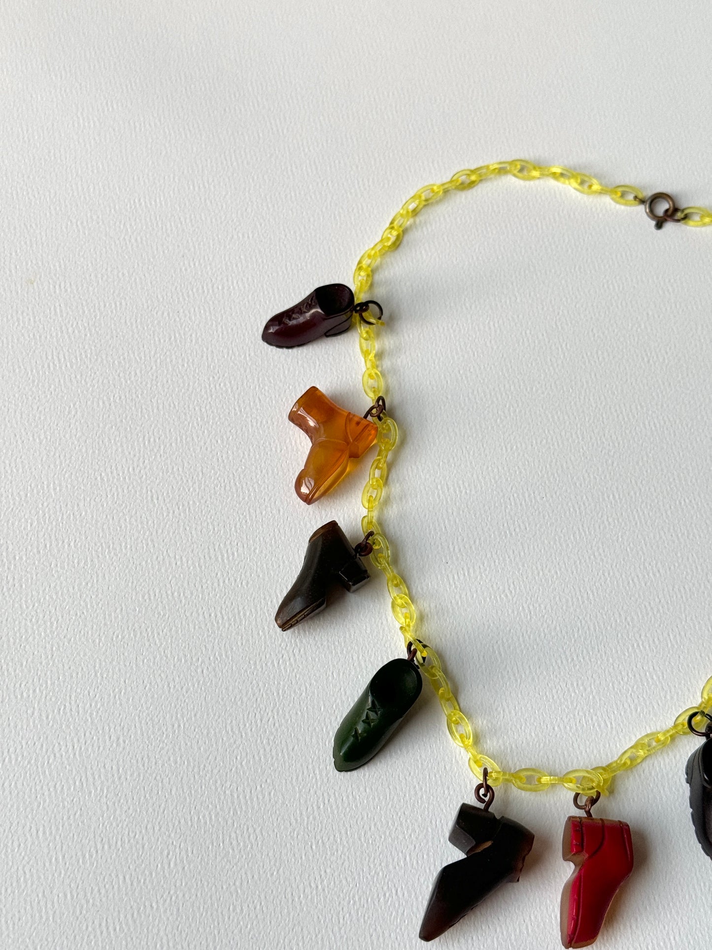 1960s/70s Bakelite Boots Necklace