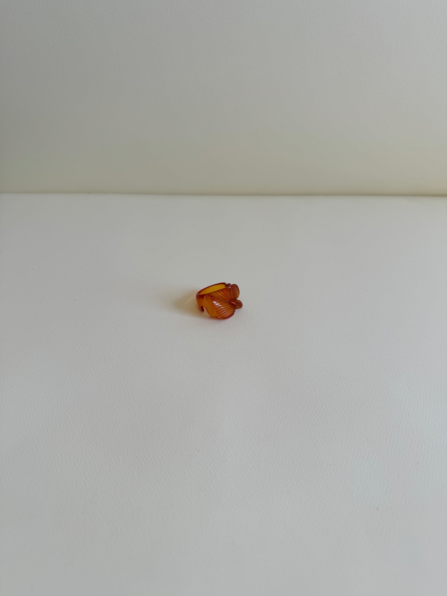 Apricot Leaf Bakelite Ring