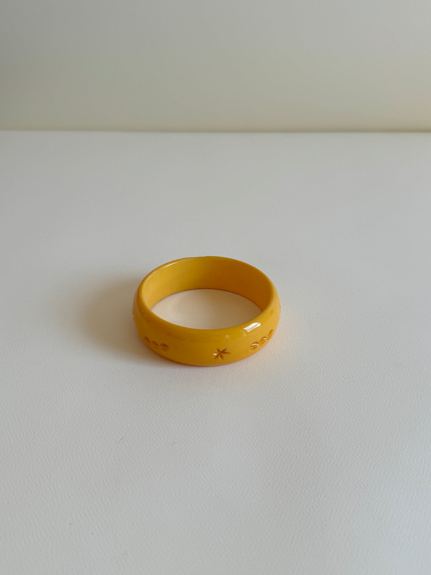 Art Deco Carved Bakelite Pierrot Bangle