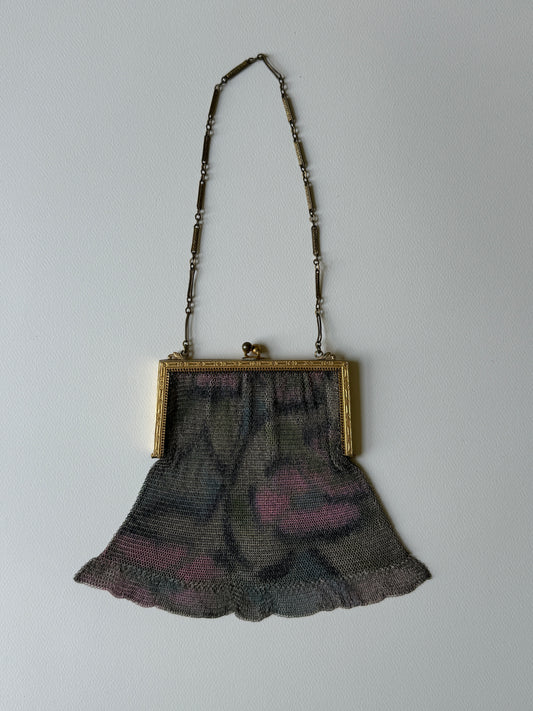 Flowers Whiting and Davis Mesh Flapper Purse