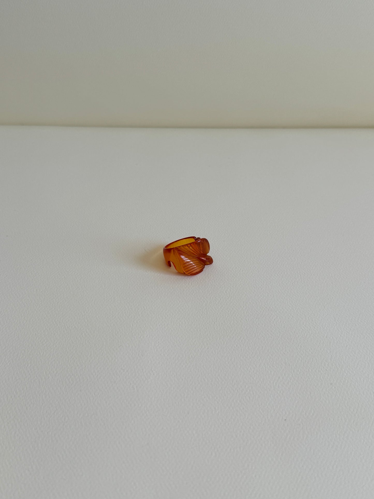 Apricot Leaf Bakelite Ring