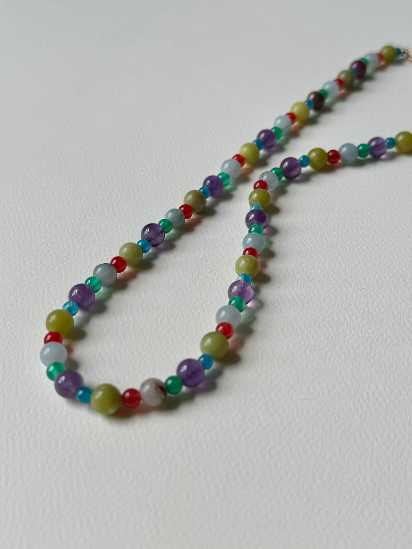 Moss & Fog Gemstone Necklace