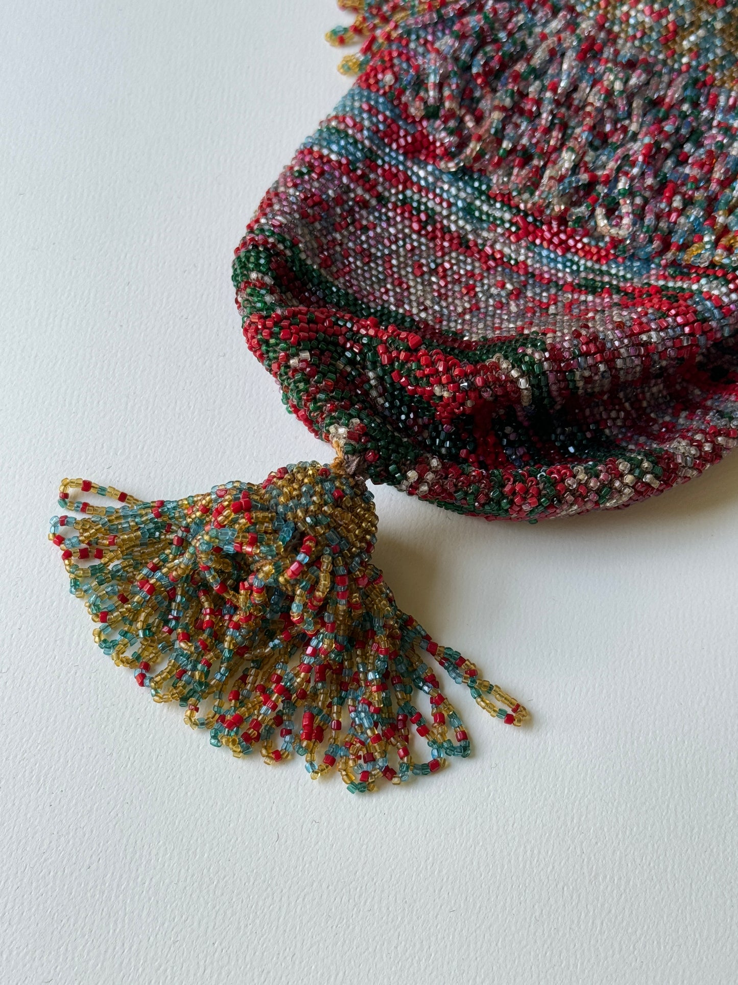 Early 1900s Confetti-Colored Beaded Purse