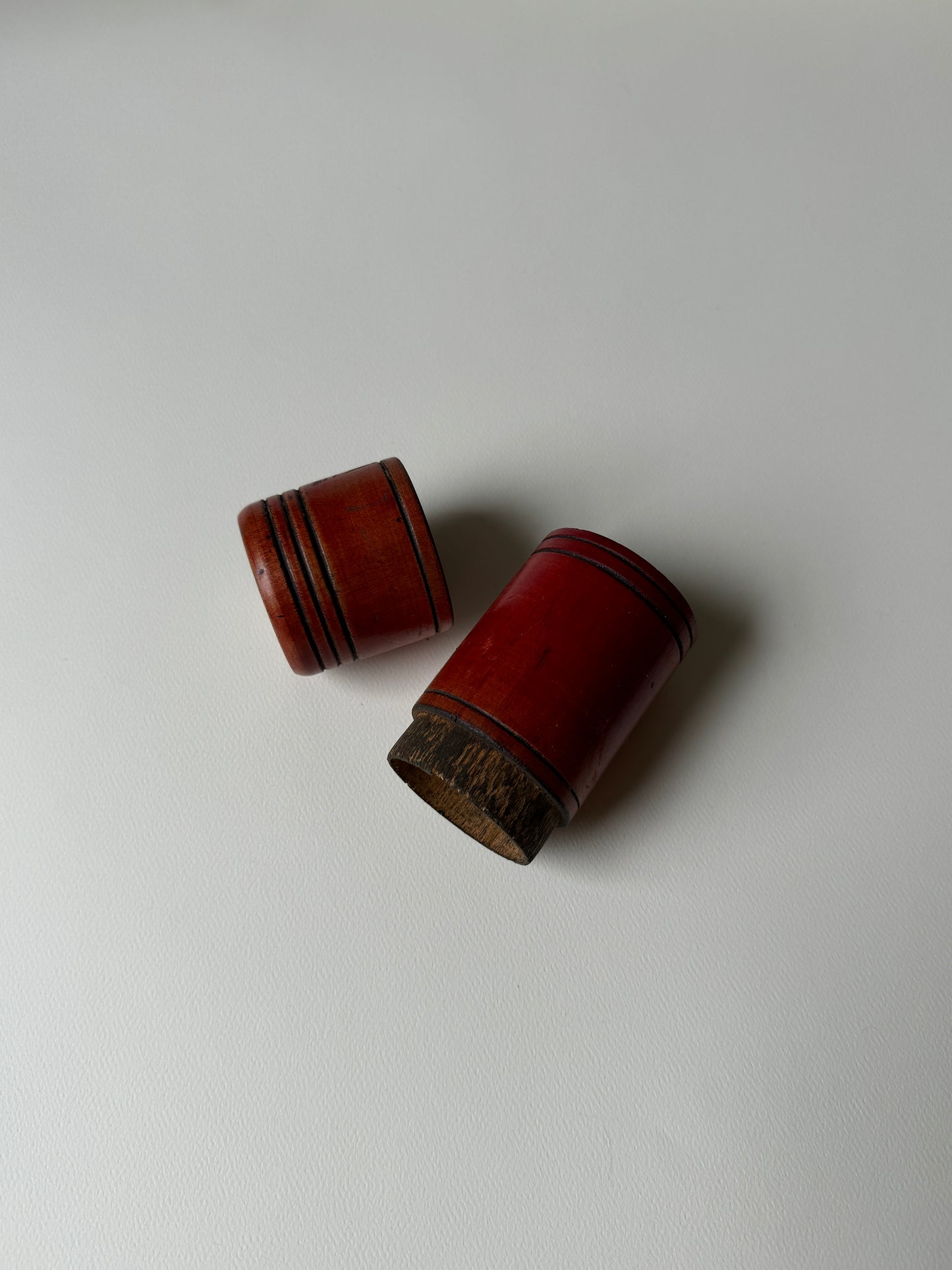 Red Treen Container