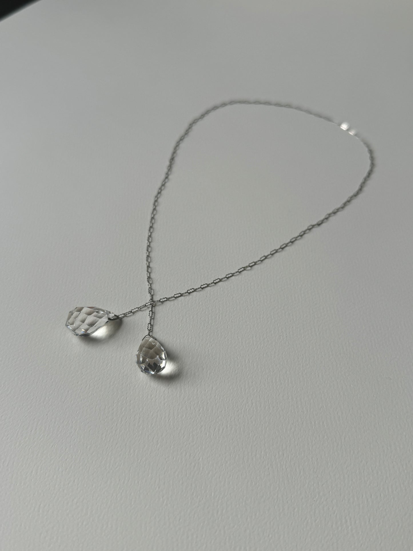 1920s Clear Briolette Necklace