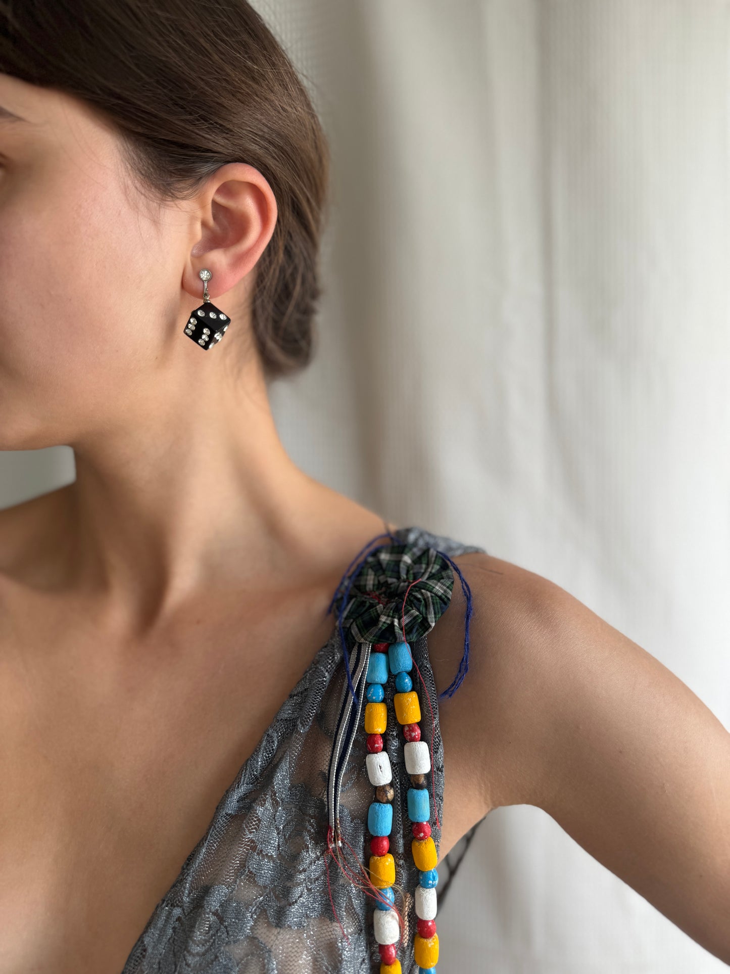 1950s Bakelite Dice Earrings
