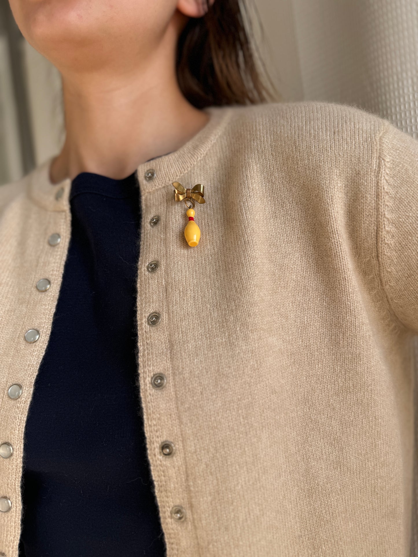 1930s Bakelite Bowling Pin Brooch