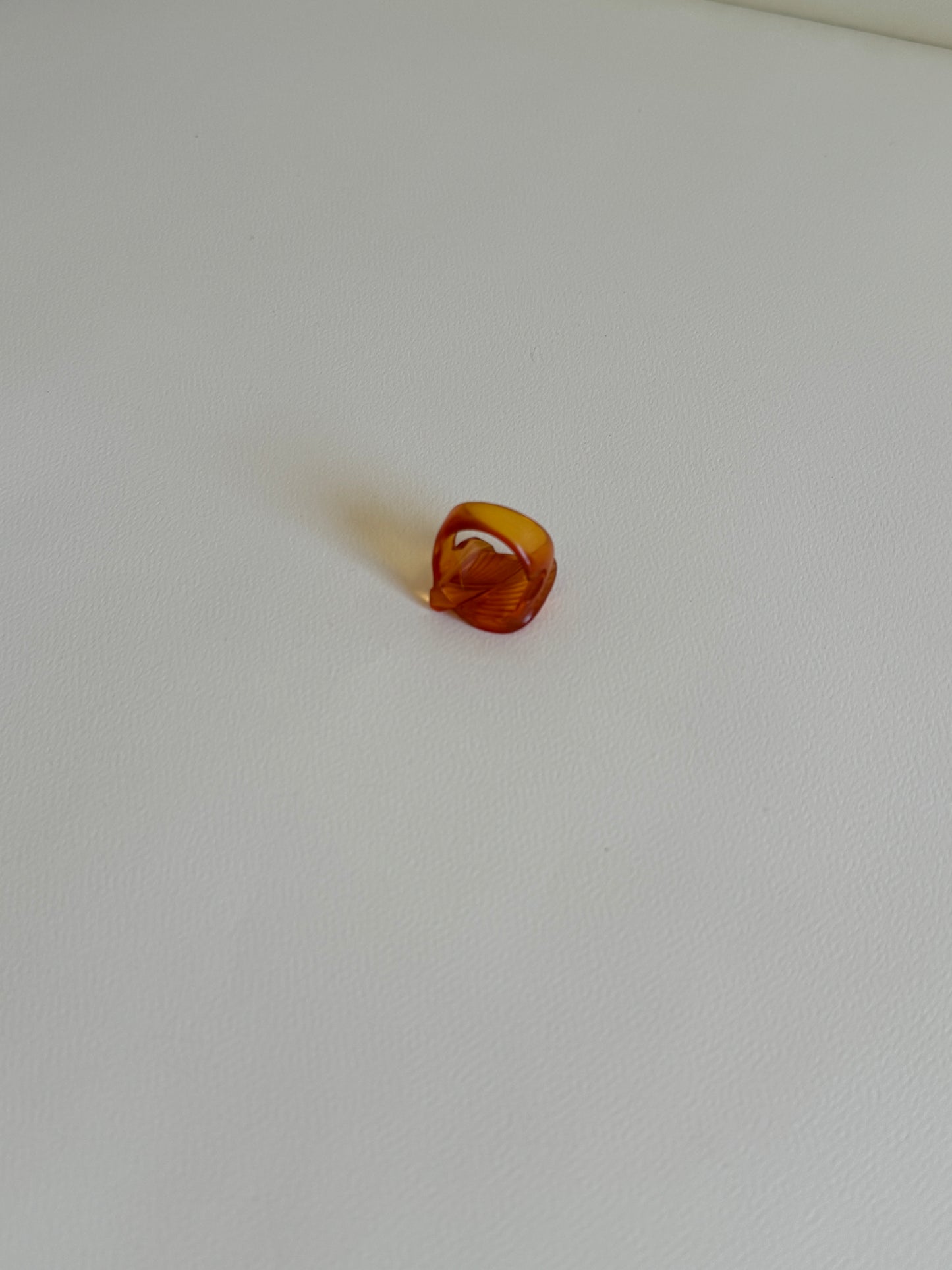Apricot Leaf Bakelite Ring