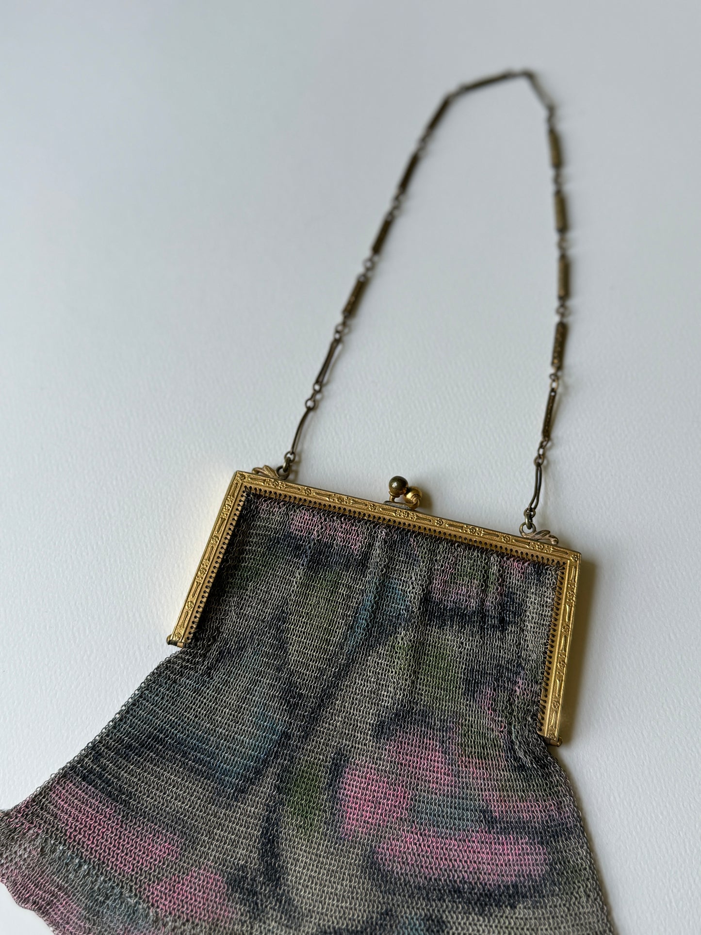 Flowers Whiting and Davis Mesh Flapper Purse