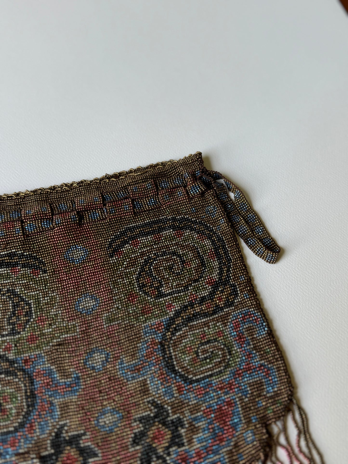 Antique Paisley Beaded Reticule