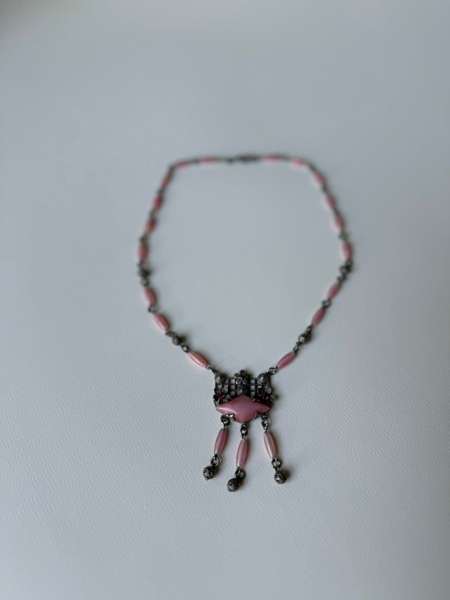 1910s Uranium Art Nouveau Necklace