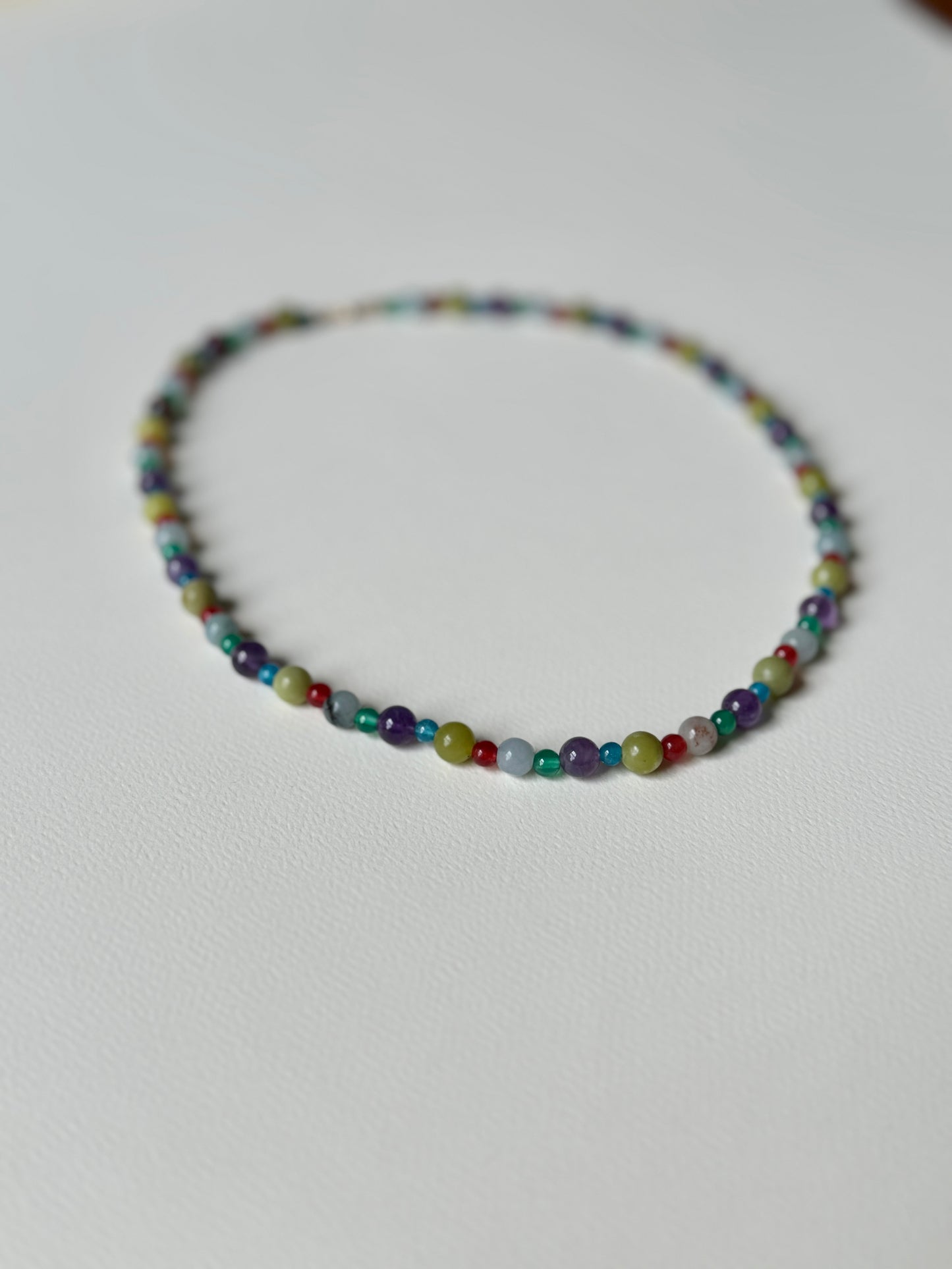 Moss & Fog Gemstone Necklace