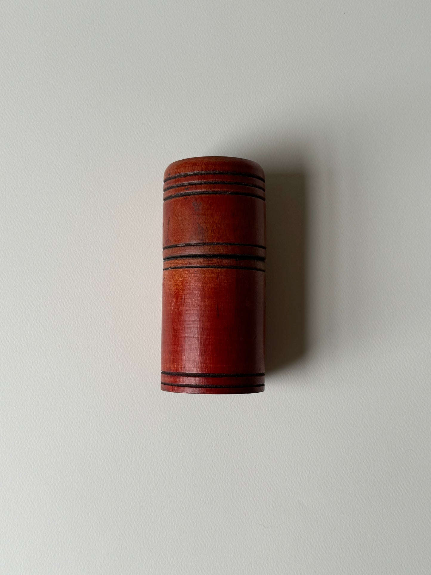 Red Treen Container