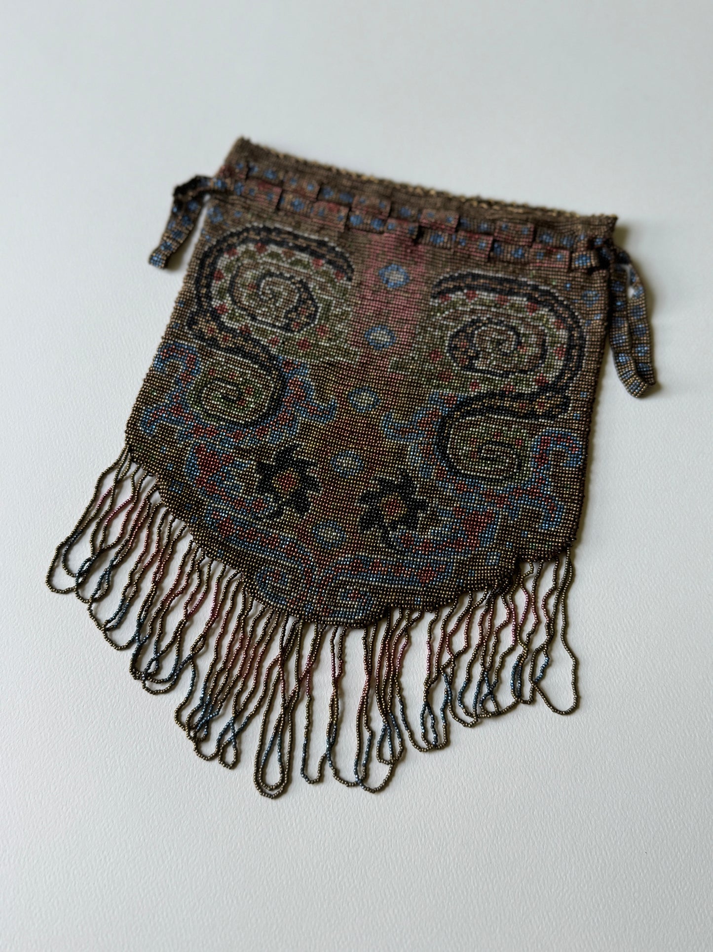 Antique Paisley Beaded Reticule