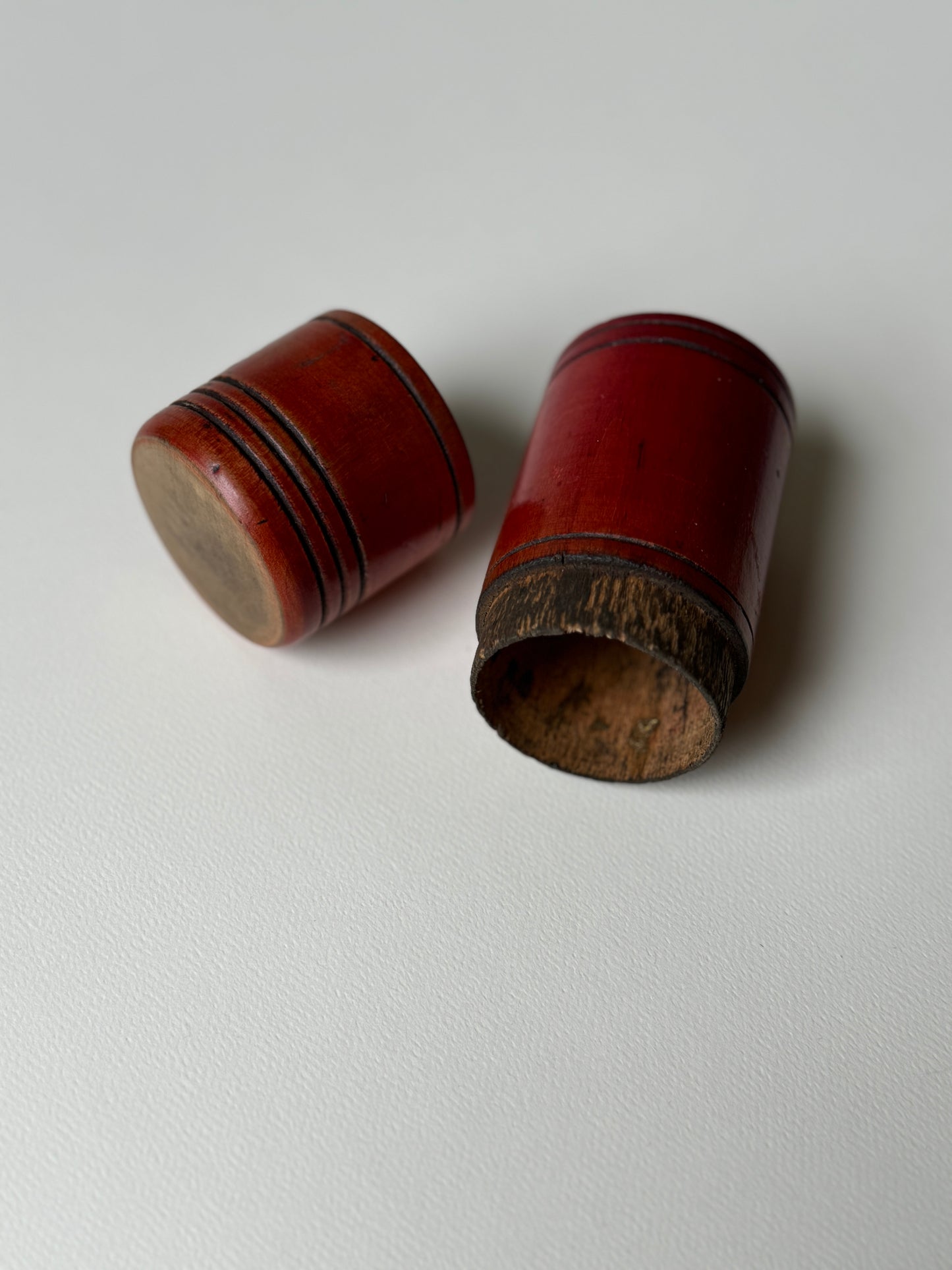 Red Treen Container