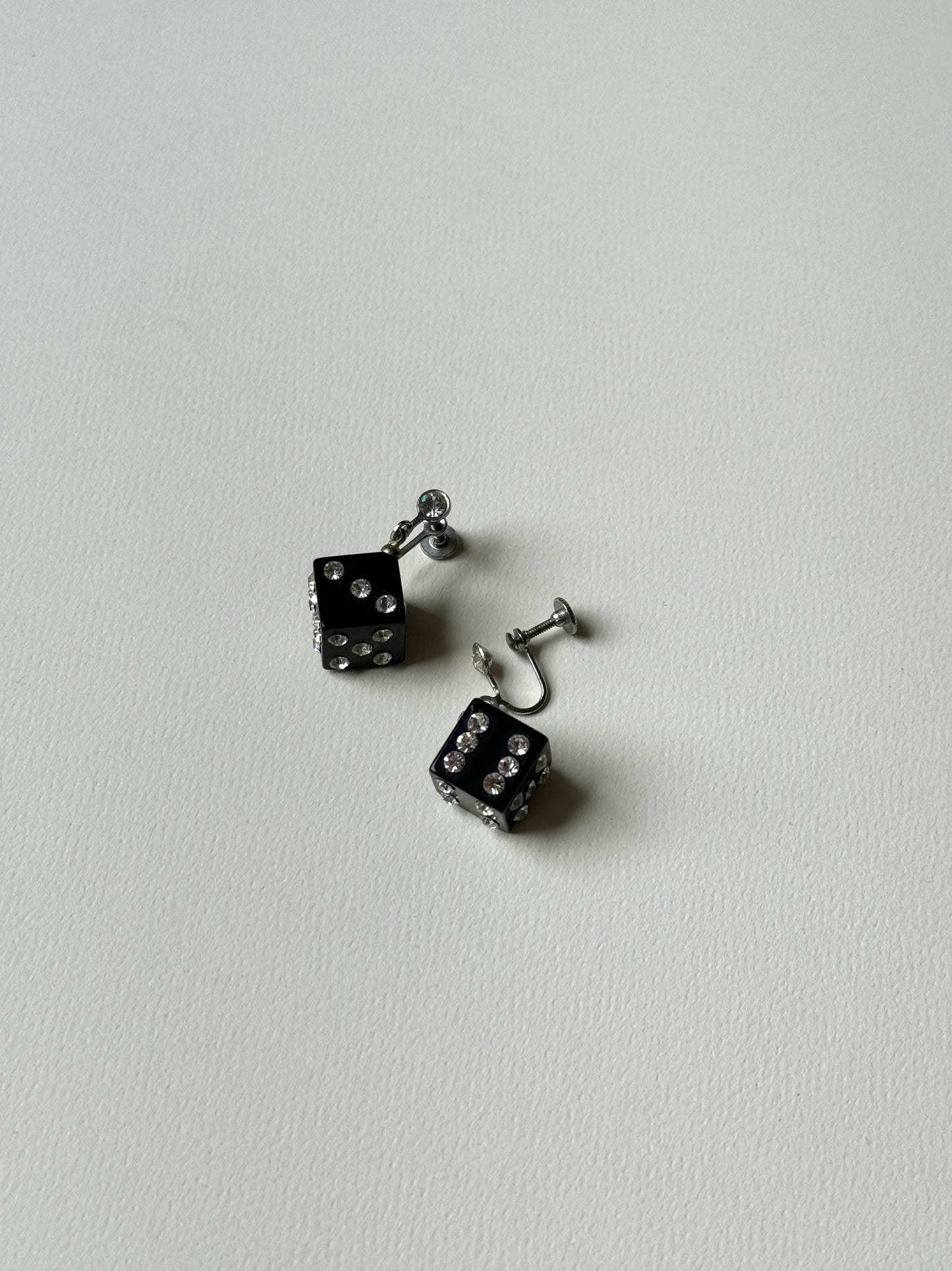 1950s Bakelite Dice Earrings