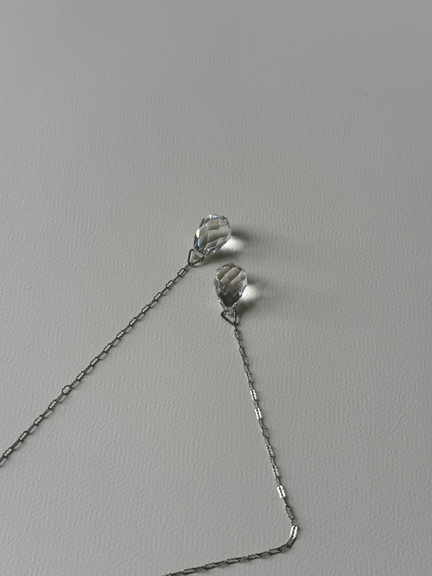 1920s Clear Briolette Necklace