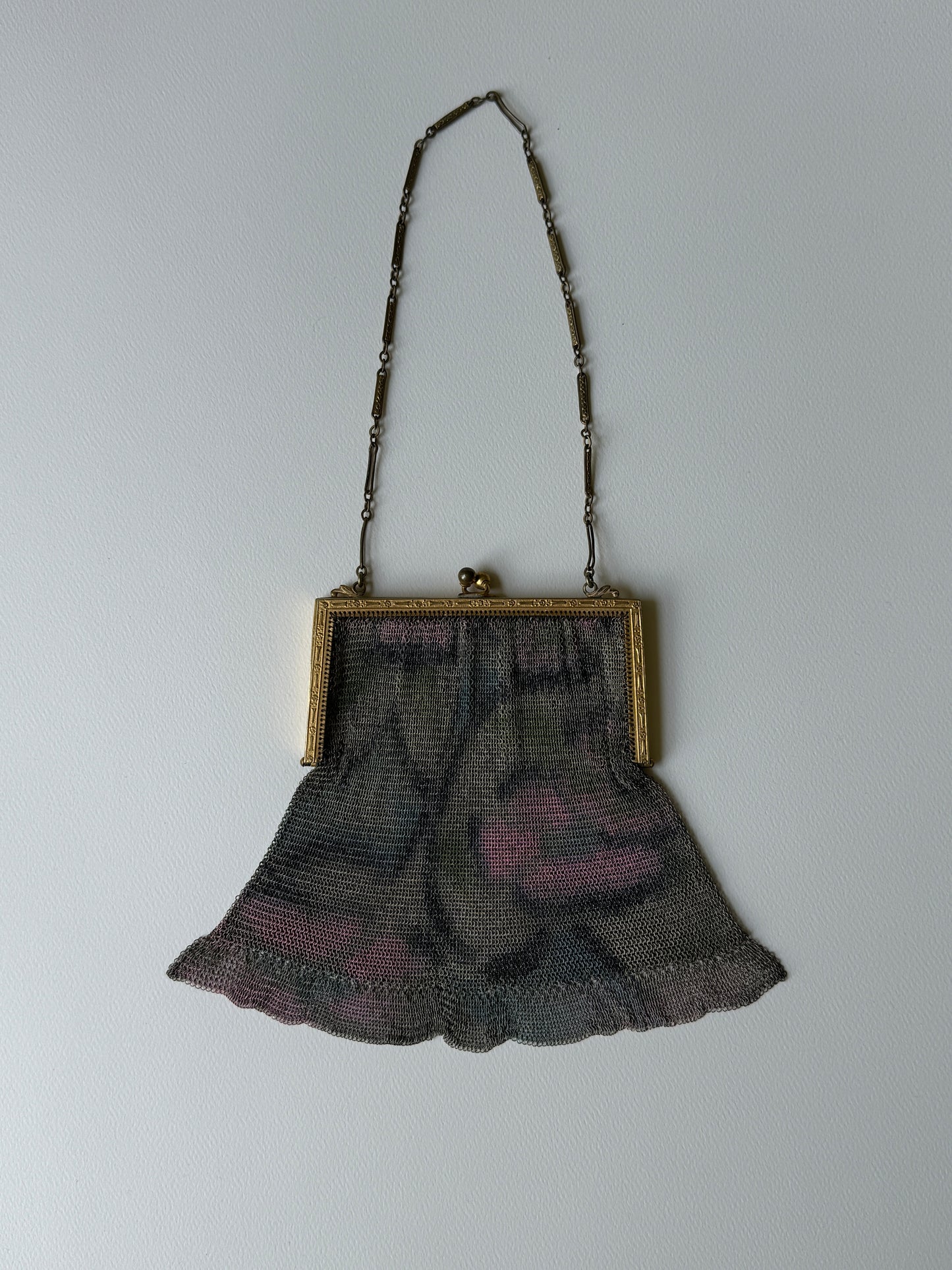 Flowers Whiting and Davis Mesh Flapper Purse