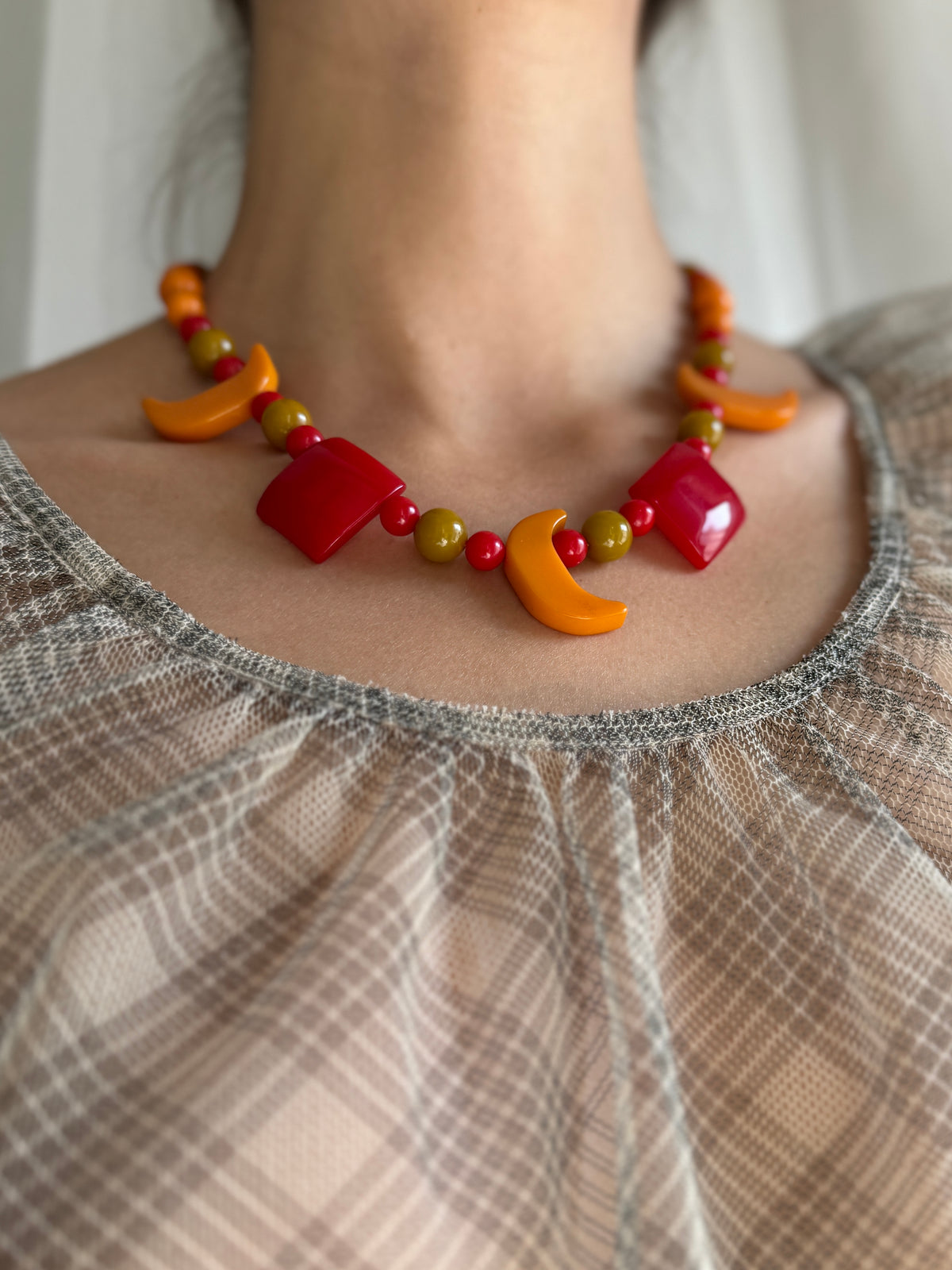 1930s Bakelite Shapes Necklace