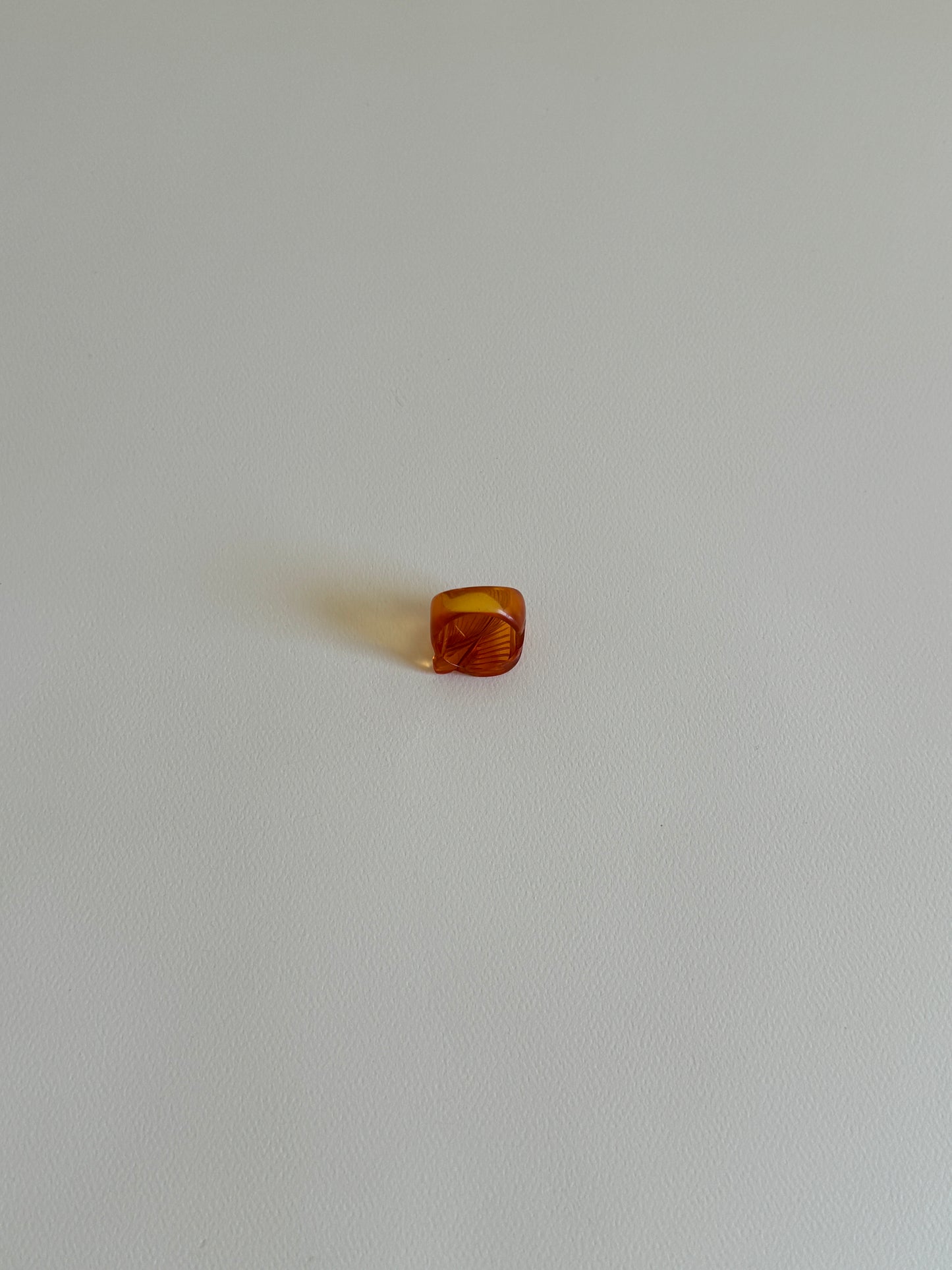 Apricot Leaf Bakelite Ring