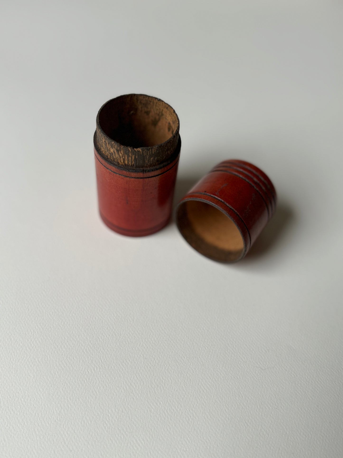 Red Treen Container