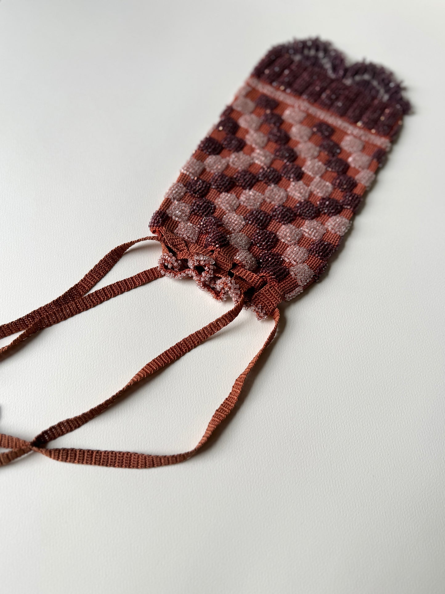 Early 1900s Zigzag Checkers Reticule