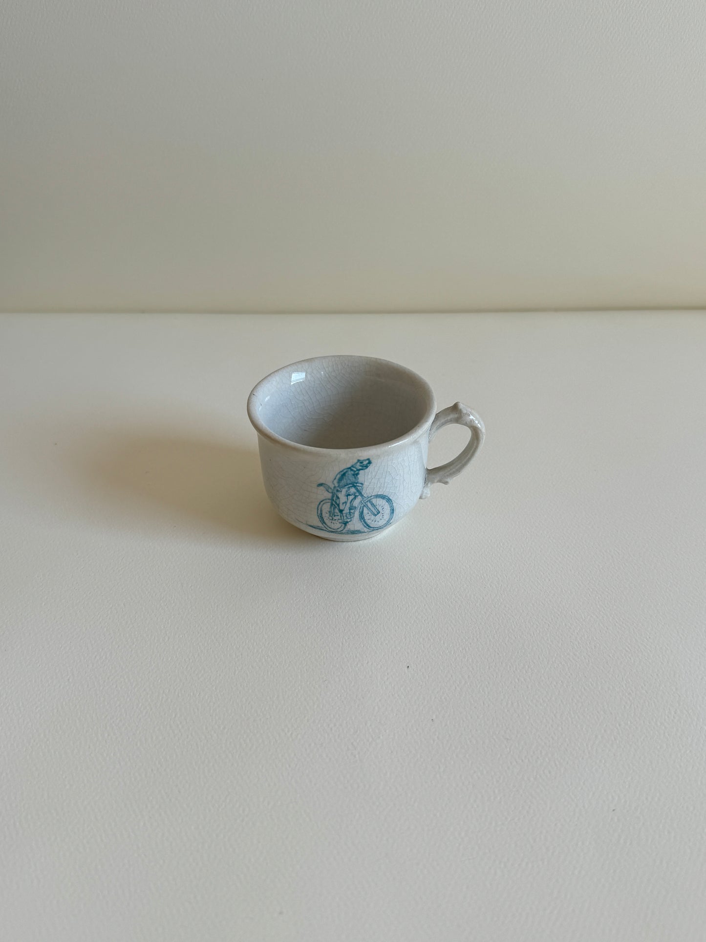 1880s Crazy Cats Tea Cup and Saucer