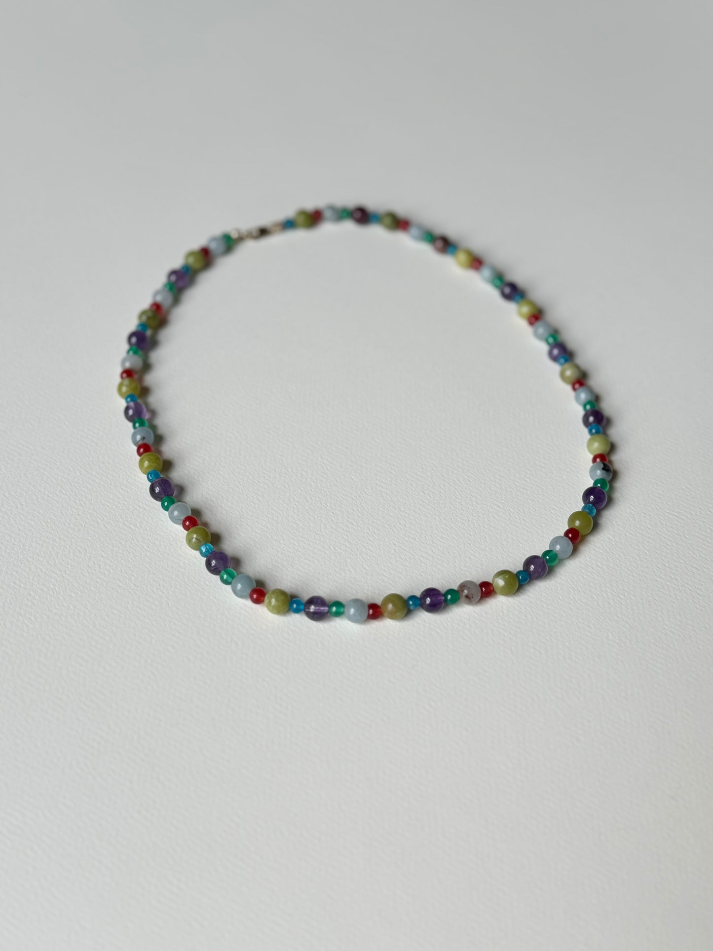 Moss & Fog Gemstone Necklace