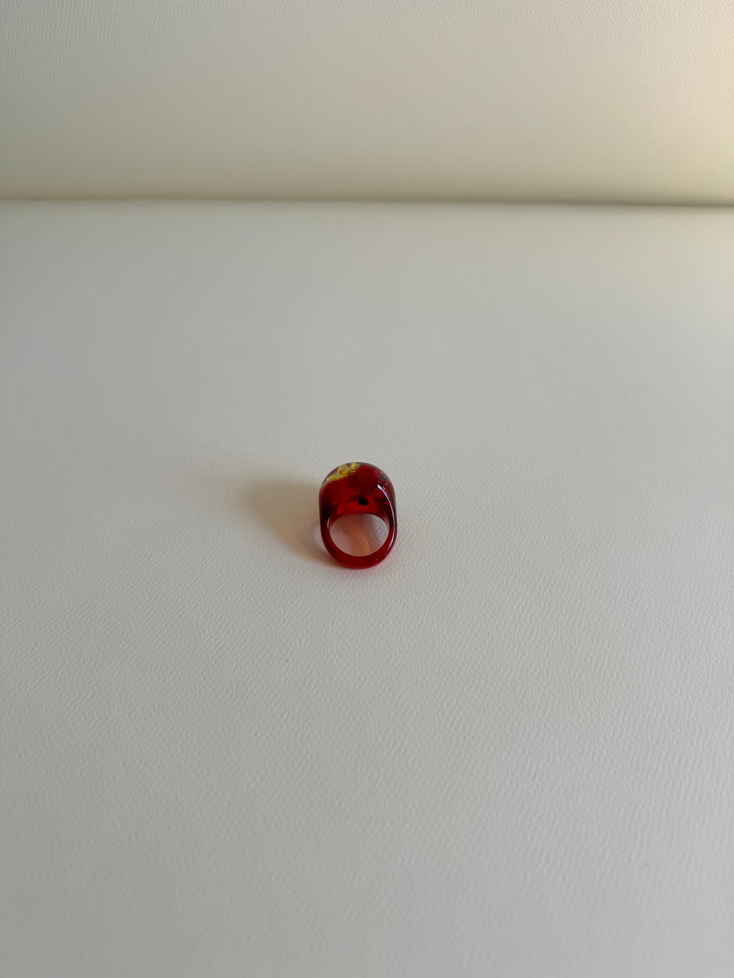 1960s Red Bubble Ring