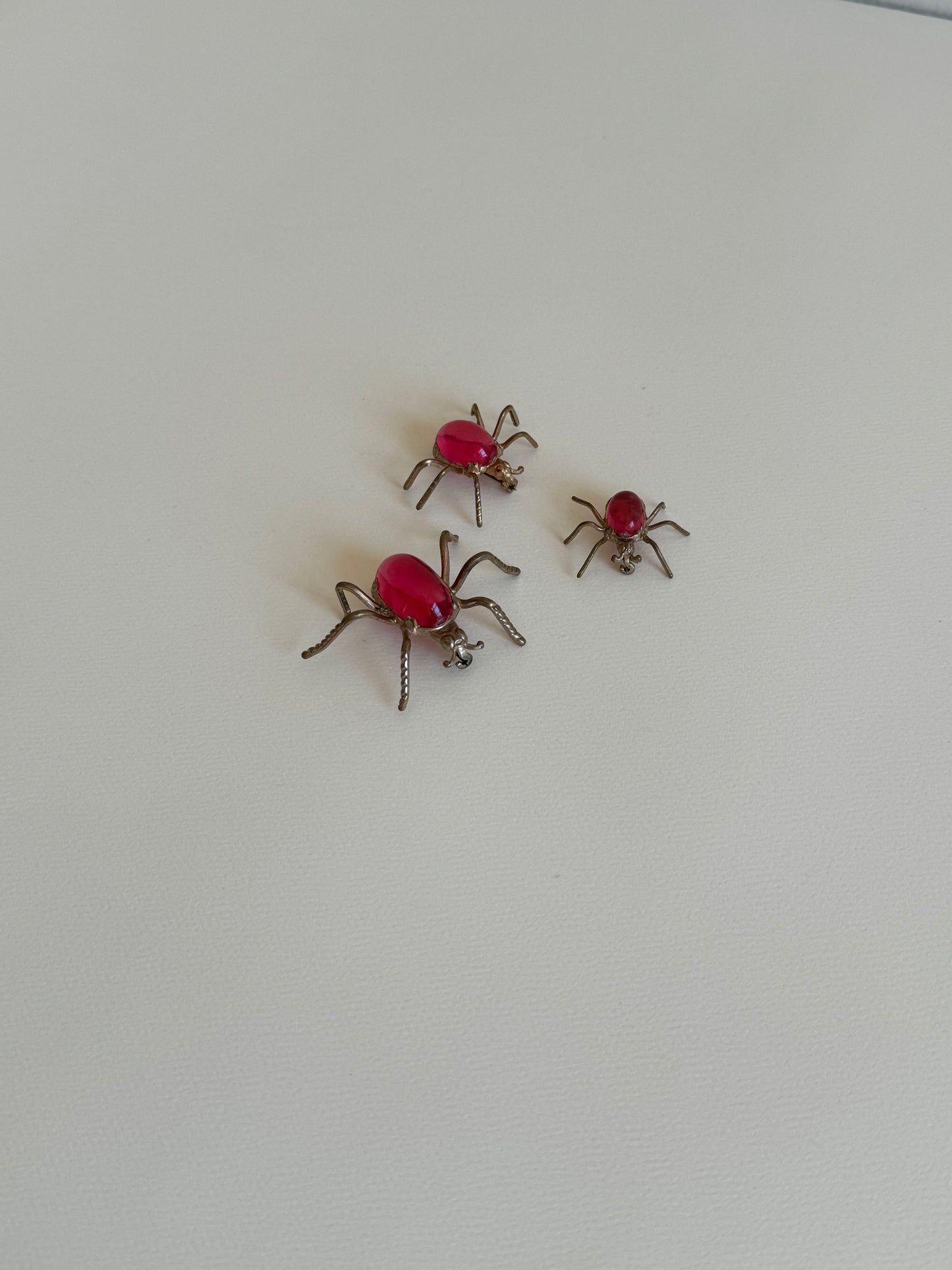 Trio of Jelly Belly Spider Pins