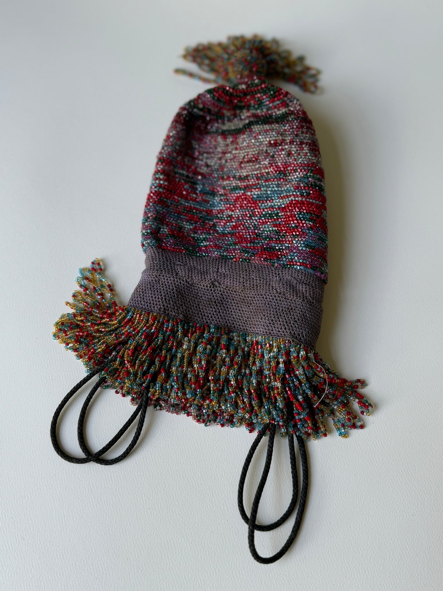 Early 1900s Confetti-Colored Beaded Purse