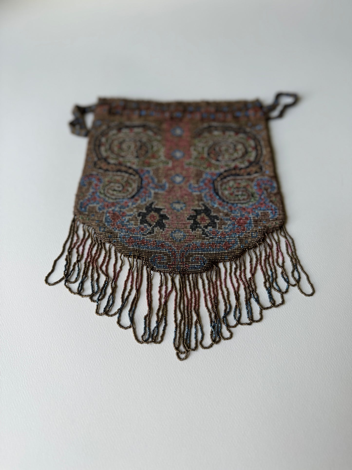 Antique Paisley Beaded Reticule