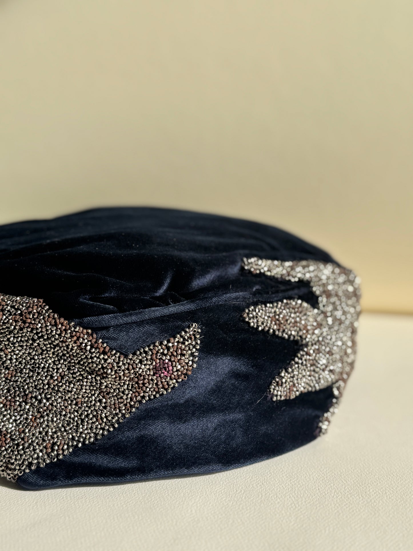 Early 20th Century Velvet Beaded Cap