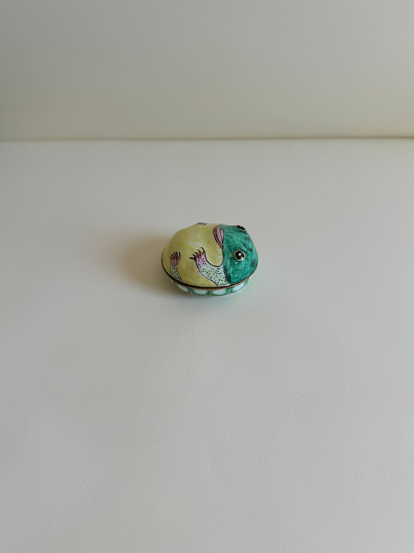 Enameled Frog Prince Box