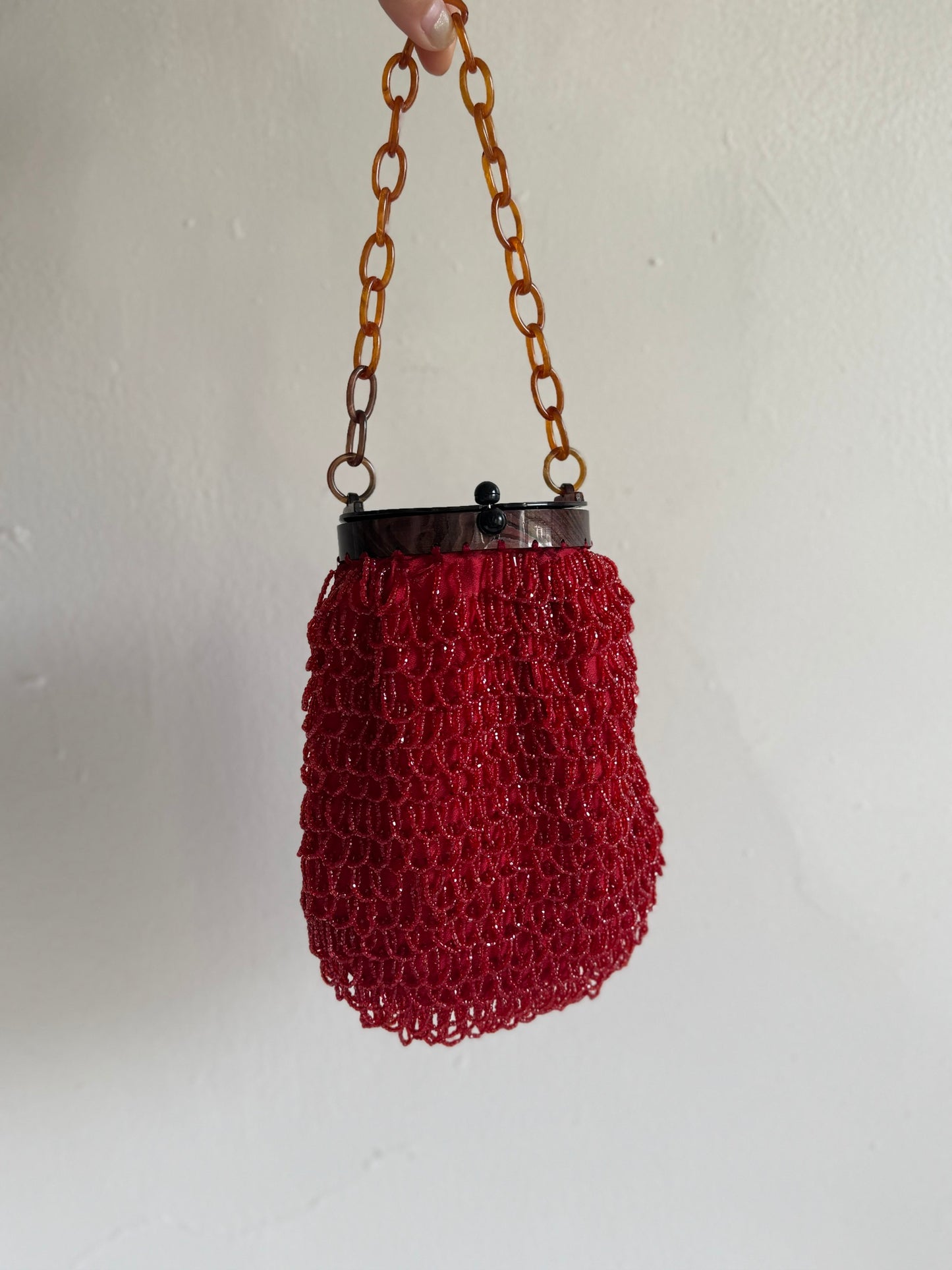 1920's Fringe Beaded Handbag