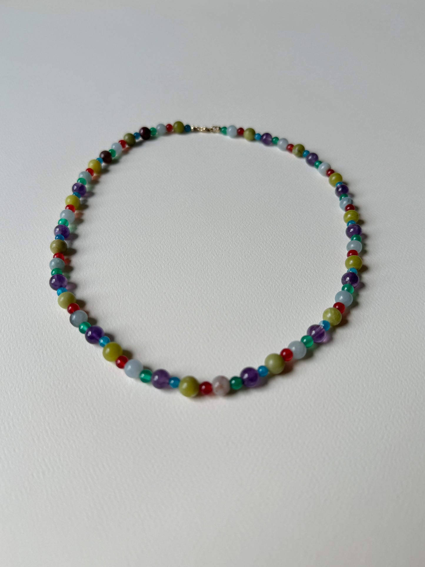 Moss & Fog Gemstone Necklace