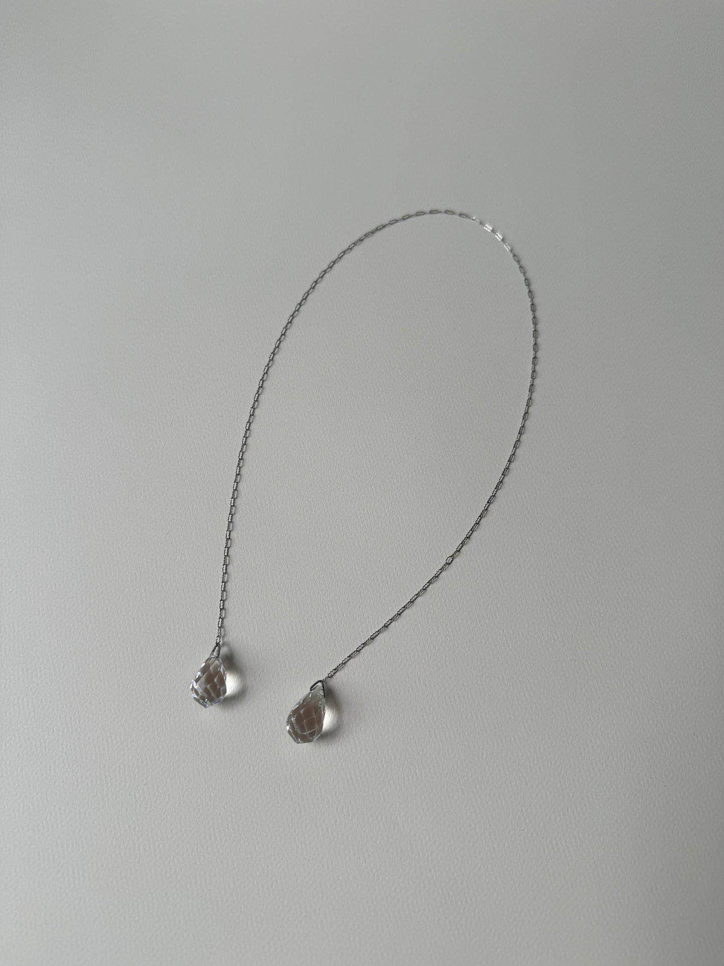 1920s Clear Briolette Necklace