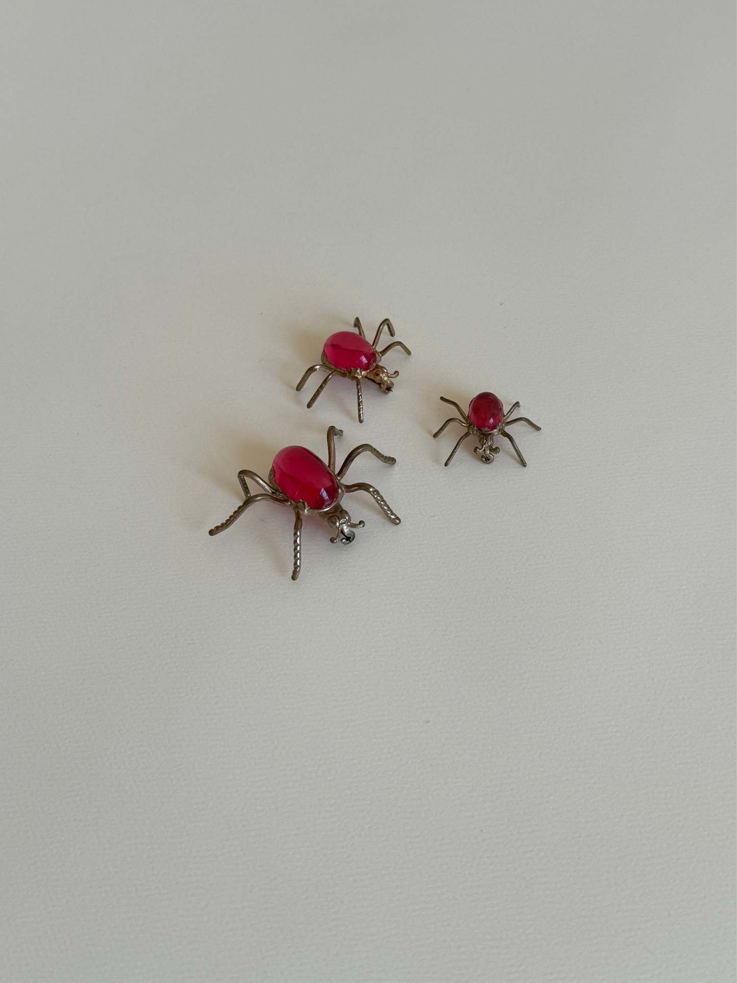 Trio of Jelly Belly Spider Pins