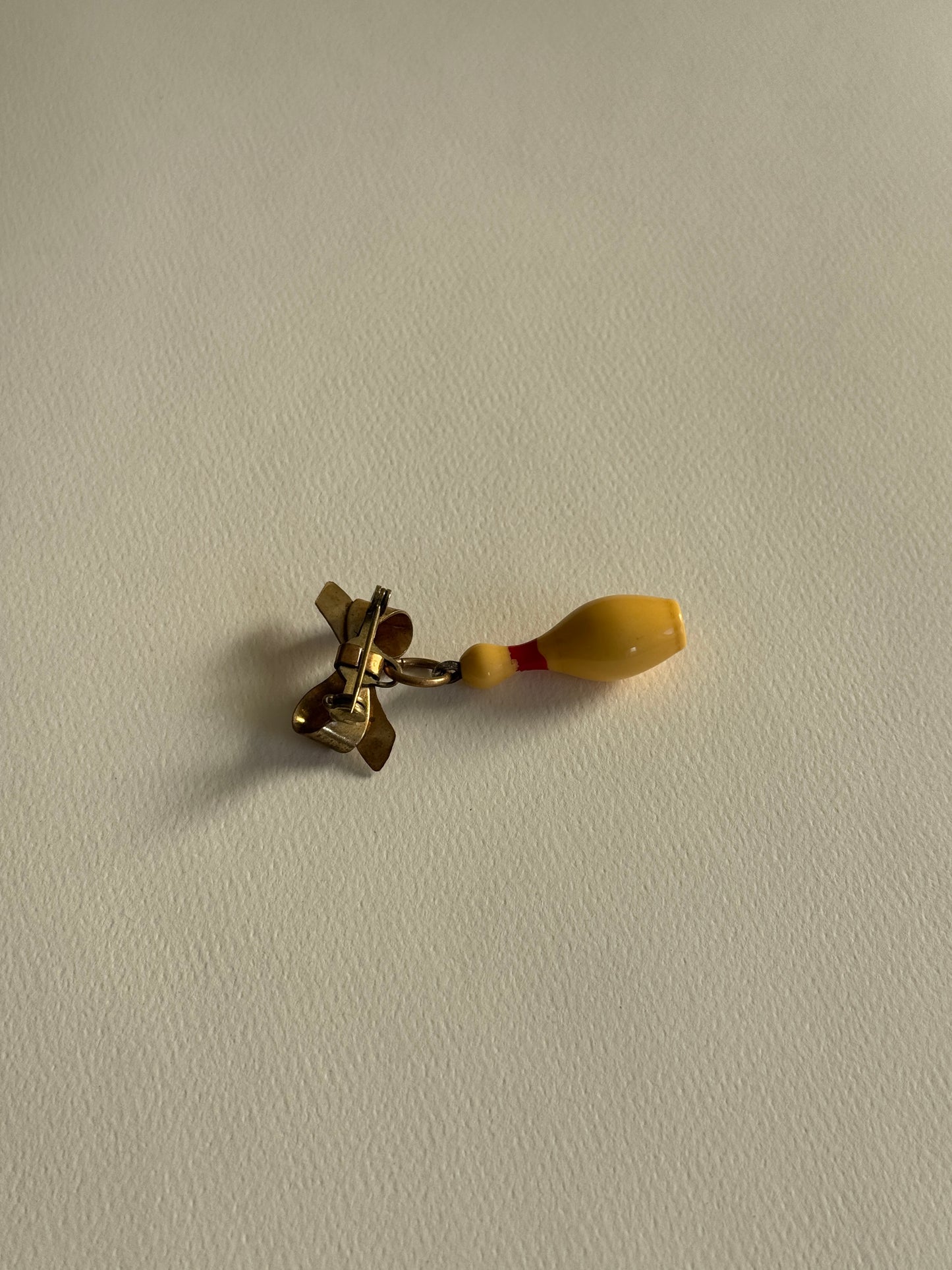1930s Bakelite Bowling Pin Brooch