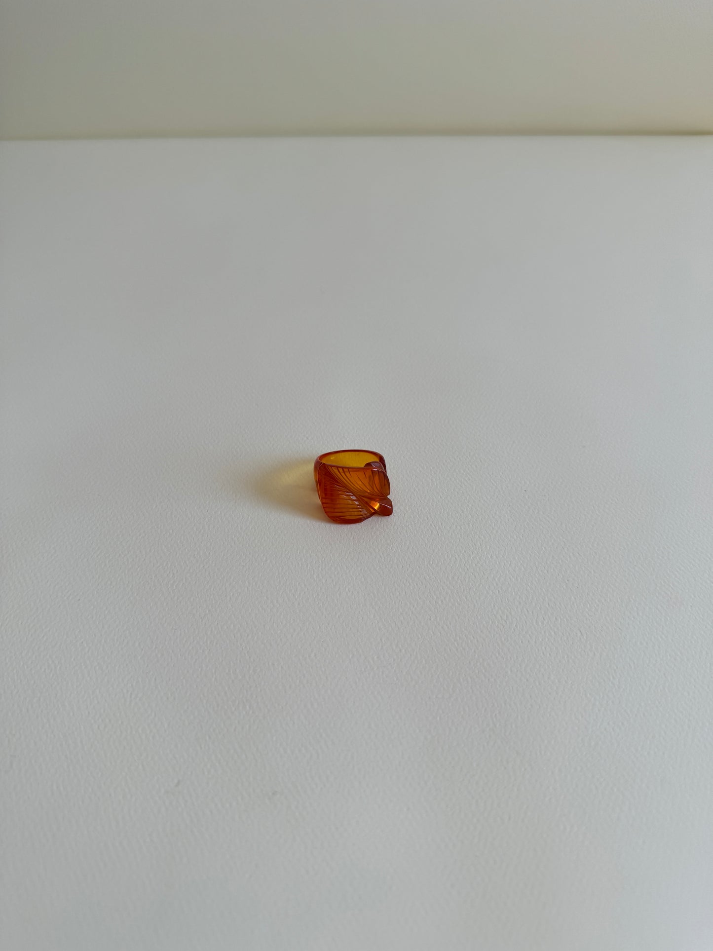 Apricot Leaf Bakelite Ring
