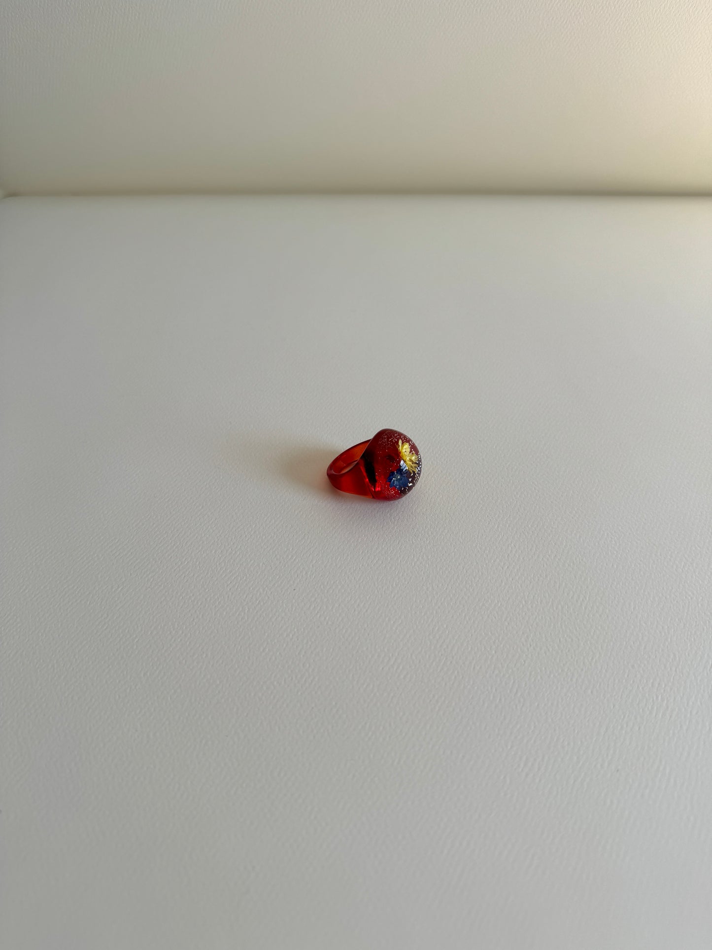 1960s Red Bubble Ring